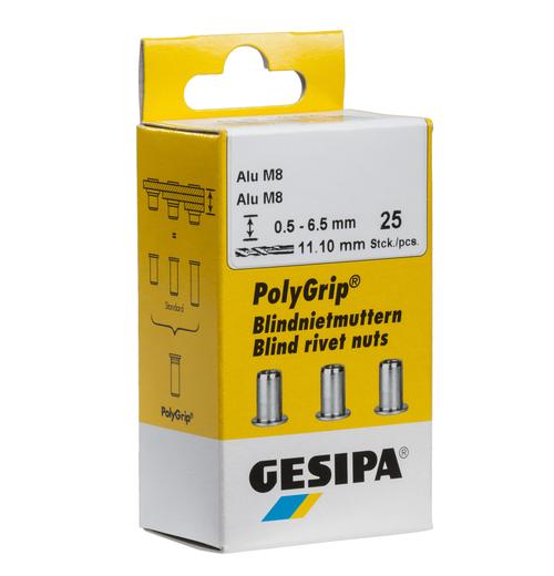 Kleinverpakkingen PolyGrip stalen multigrip blindklinkmoeren